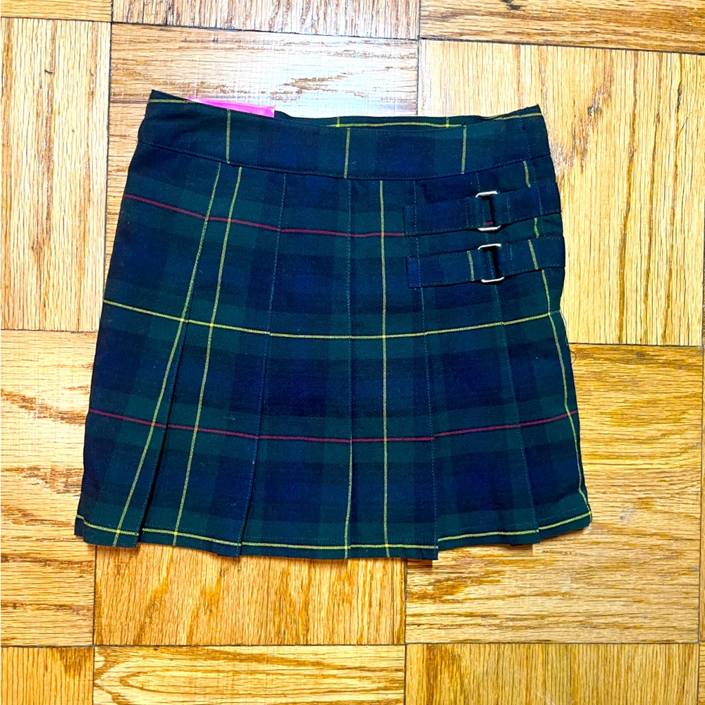 G Plaid Pleated Skirt